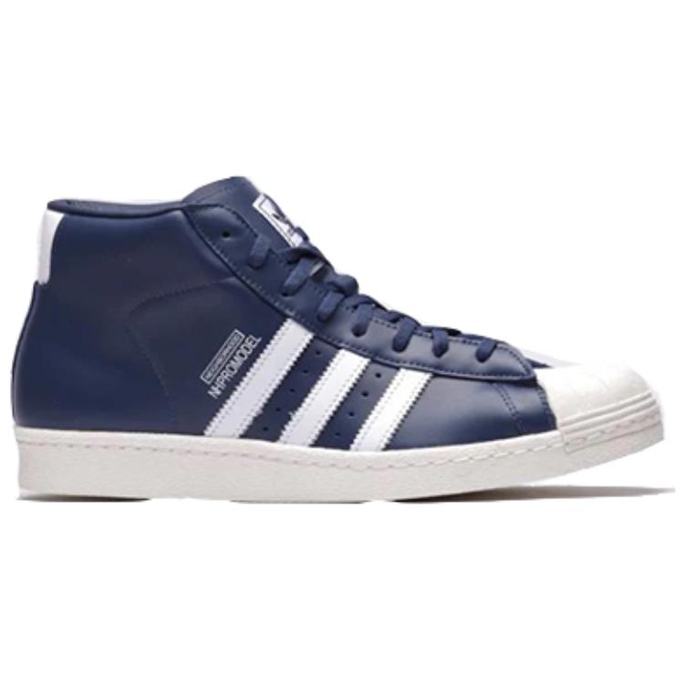 Adidas Originals Pro Model Vintage Comfortable Versatile Trendy Breathable Mid-Top Skate Shoes Unisex Sneakers Blue B35247