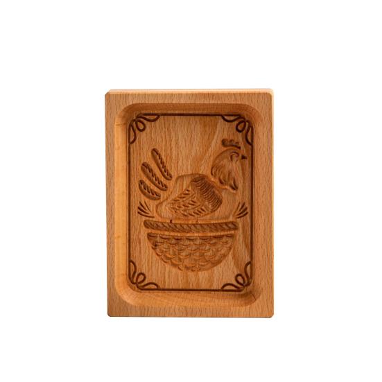 Molde de bolo de lua, acabamento fino, madeira reutilizável, esculpida, animal, flor de rosa, molde de biscoito para festival de meio outono