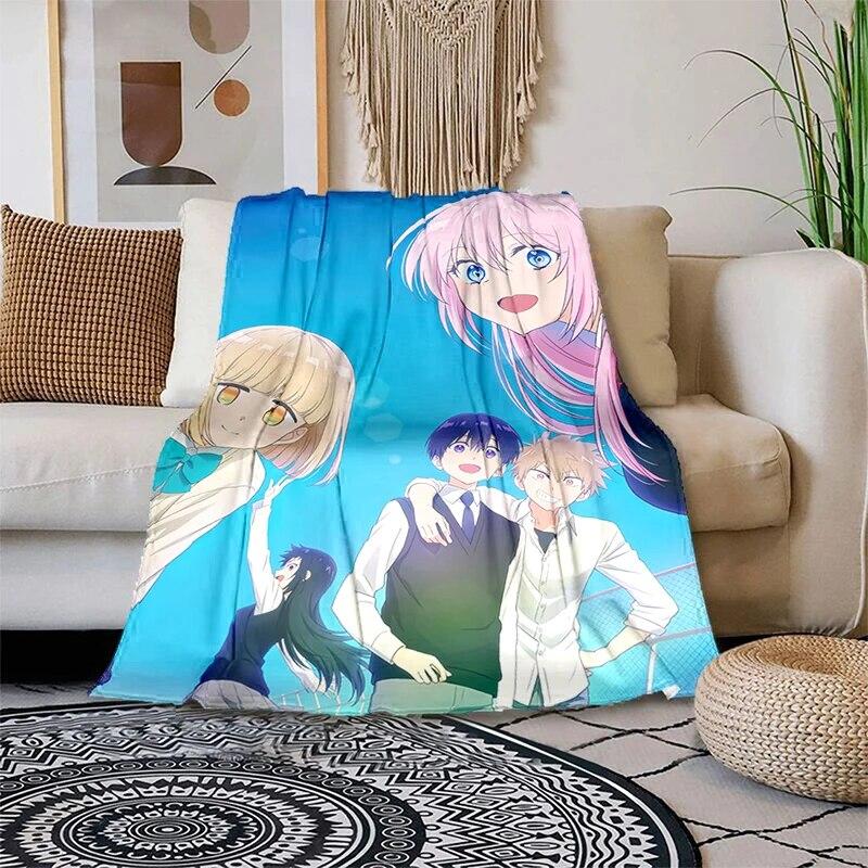 Lonely Rock Cartoon Plush Bed Throwing Cartoon Picnic Thin Blankets Modern Flannel Blanket Cover Gedruckt Bettdecke Geschenk