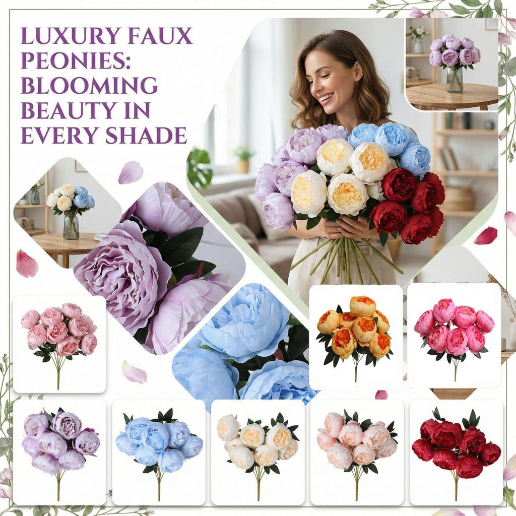 Simulated 7- Bouquet Of And Herbaceous, Perfect For Weddings, Home Decorations, Wall Displays, And Hand- Bouquets.