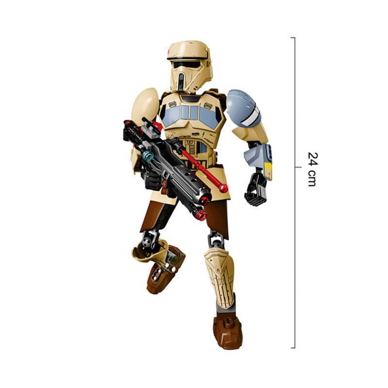 Klocki konstrukcyjne z serii Star Wars z ruchomymi mini figurkami do kreatywnej zabawy dla dzieci