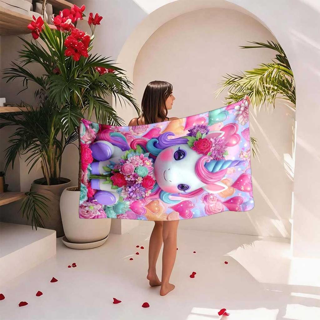 1Pc Women Tropical Flower Beach Sarong, Quick-Drying Absorbent Large Beach Blanket, Lightweight Cover Up, Stylish Summer Accesso