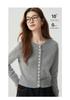 Cashmere Women's Round Neck Cardigan - 2026 Autumn/Winter, Single-Breasted, Solid Color, Versatile, Warm Outerwear.
