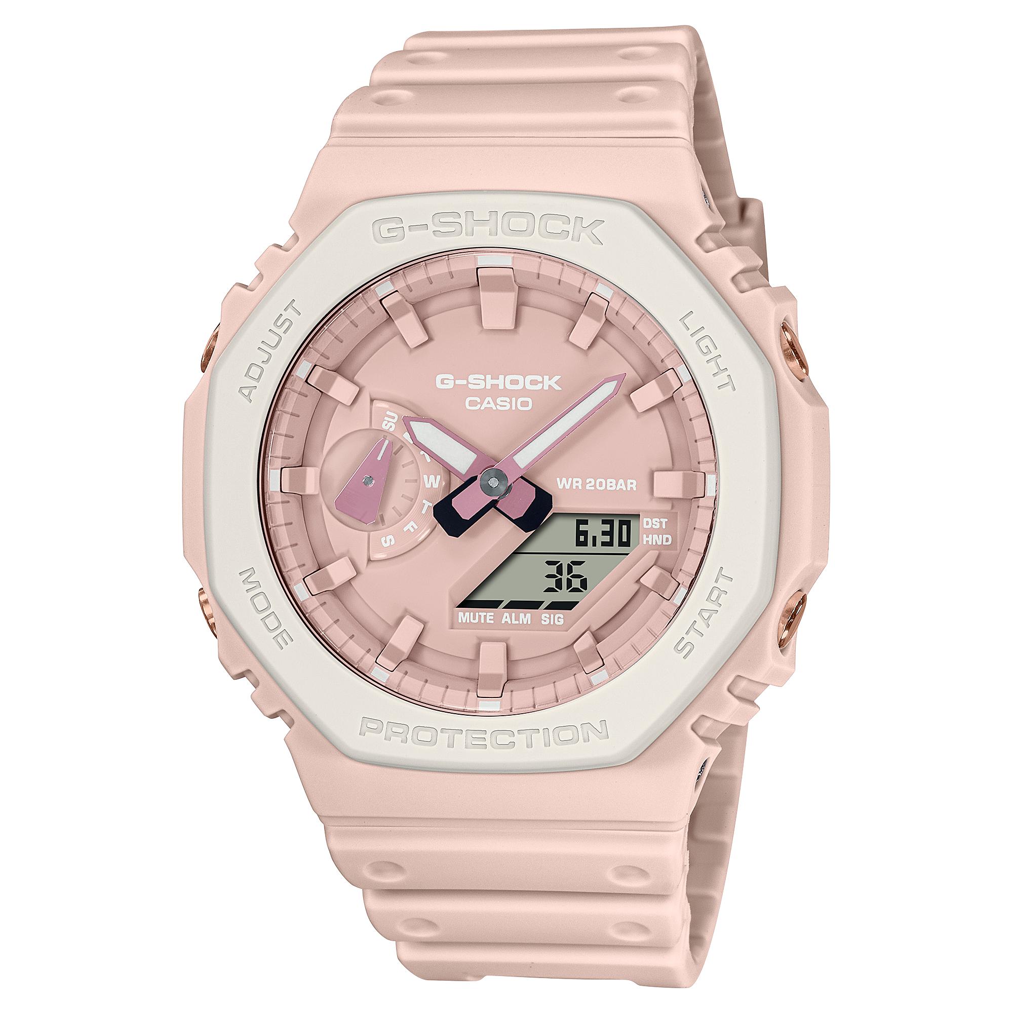 

Casio G-SHOCK Men s Resin 200M Water Resistant Analog Shock Resistant Quartz Watch GA-2110SL-4A7 червоний