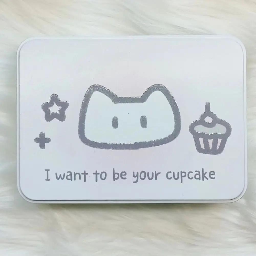 Cartoon Iron Storage Box Big Capacity Small Card Storage Box Desktop Storage School Stationery Kpop Photocards