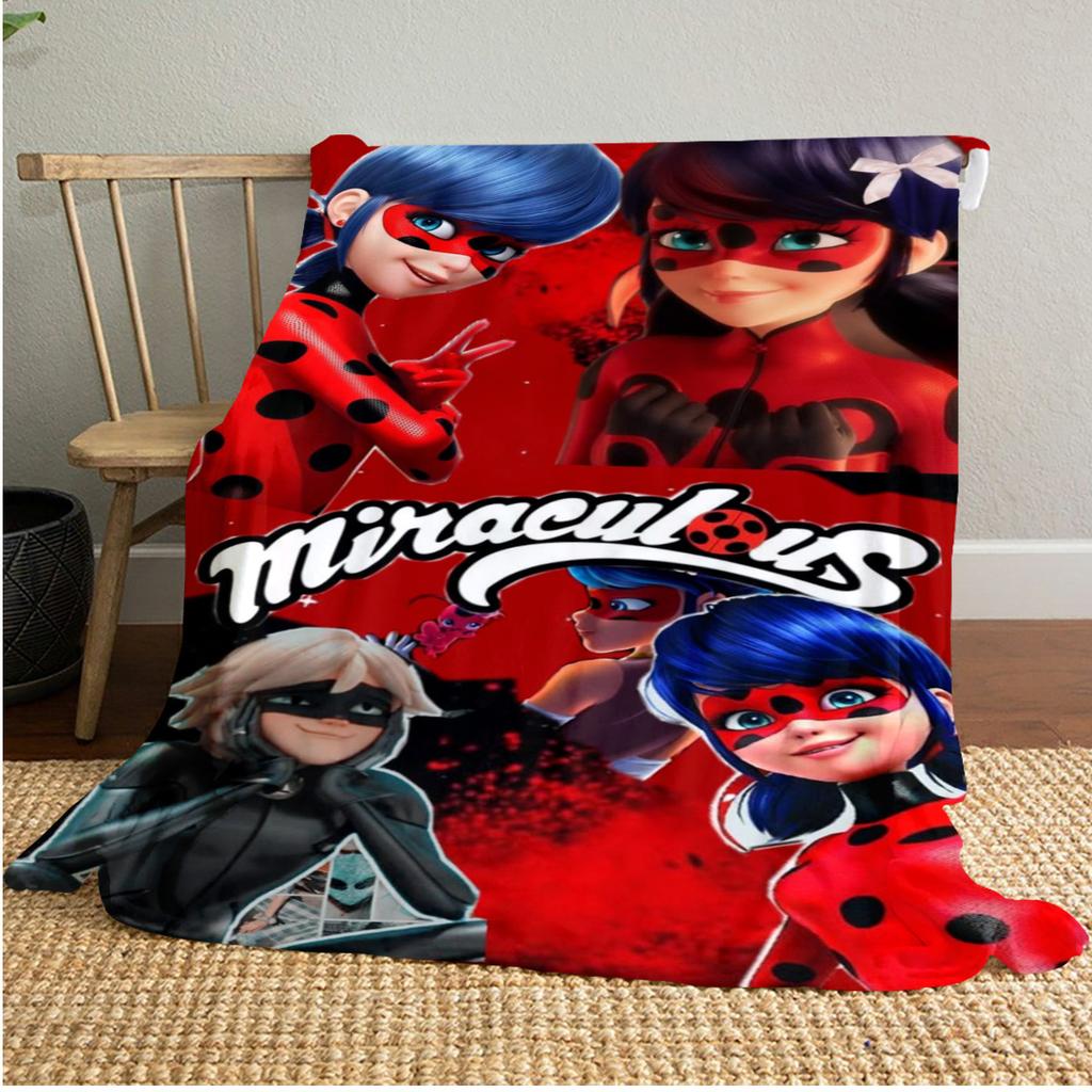Miraculous Plush Blanket Soft Comfortable All Seasons Perfect Sofa Office Naps Outdoor Travel Makes Great Gift