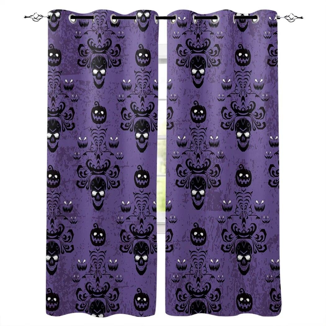 

Оконные шторы Тыква Призрак Череп Хэллоуин Стиль Шторы Декор в гостиную Шторы для гостиной Роскошный домашний декор