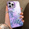 Purple Lavender Floral Flower Phone Case For IPhone 16 15 14 13 12 11 Pro Max X XR XSMAX 8 7 Plus Matte Shockproof Back Cover