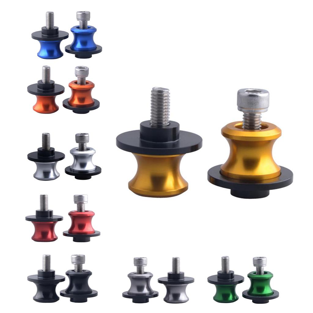 M8 Swing Upper Arm Sliders Spools Stand for GSXR600 GSXR750 GSXR1000 - Golden