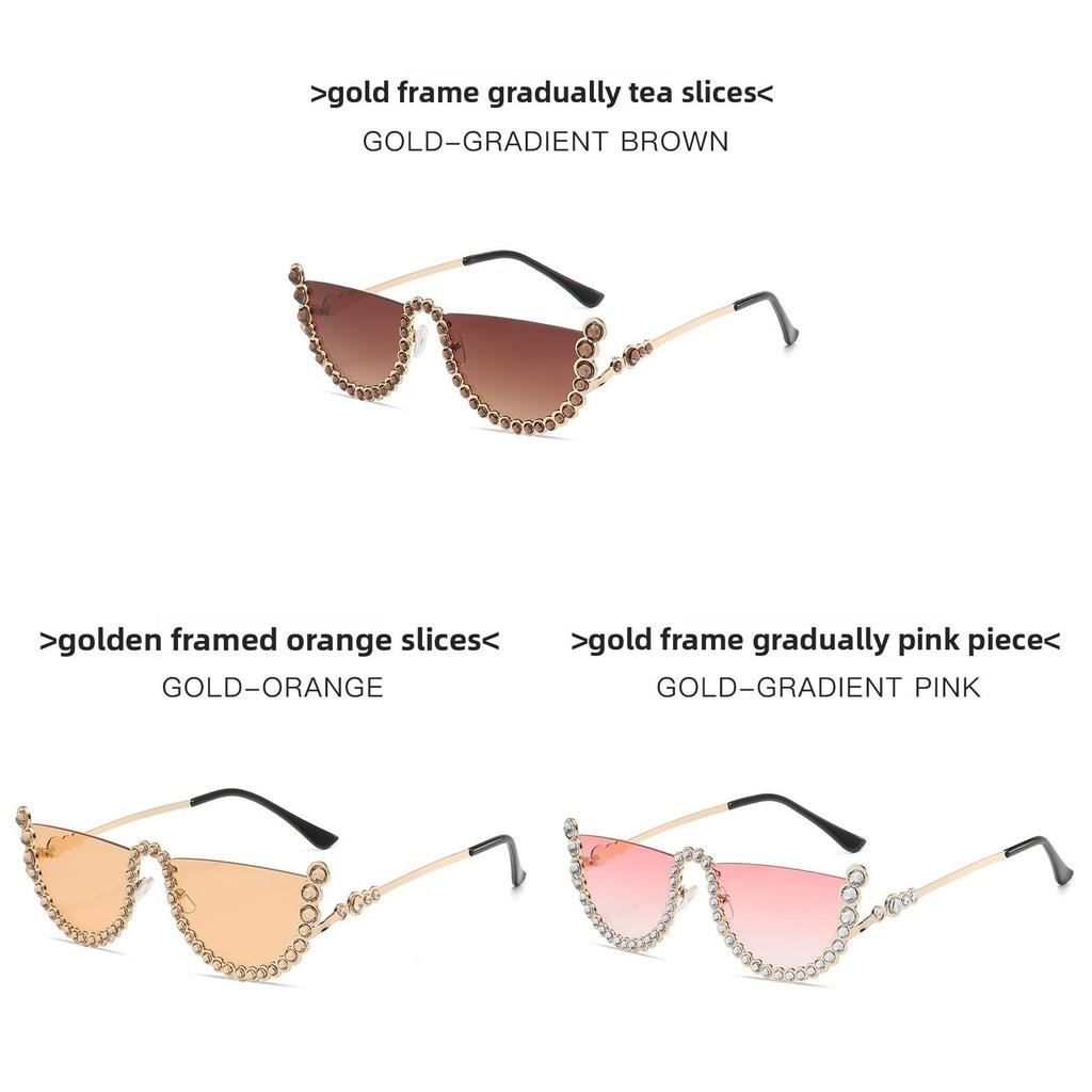 Fashion Sunglasses For Women Uv400 Half Frame Pc Lenses For Outdoor Travel And Parties