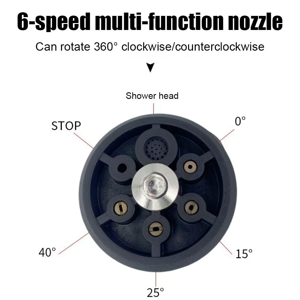 6 In 1 Multi-functional Garden Sprinklers Nozzle Adjustable Cleaning Nozzles 1/4" High Pressure Cordless Cleaning Machine Nozzle