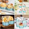 50 Unidades Mini Forminhas de Bolo Forminhas de Alumínio para Cupcake Forminhas de Papel para Assar Caixas para Muffins Forminhas de Pudim Antiaderentes para Sobremesa Ferramentas de Cozinha