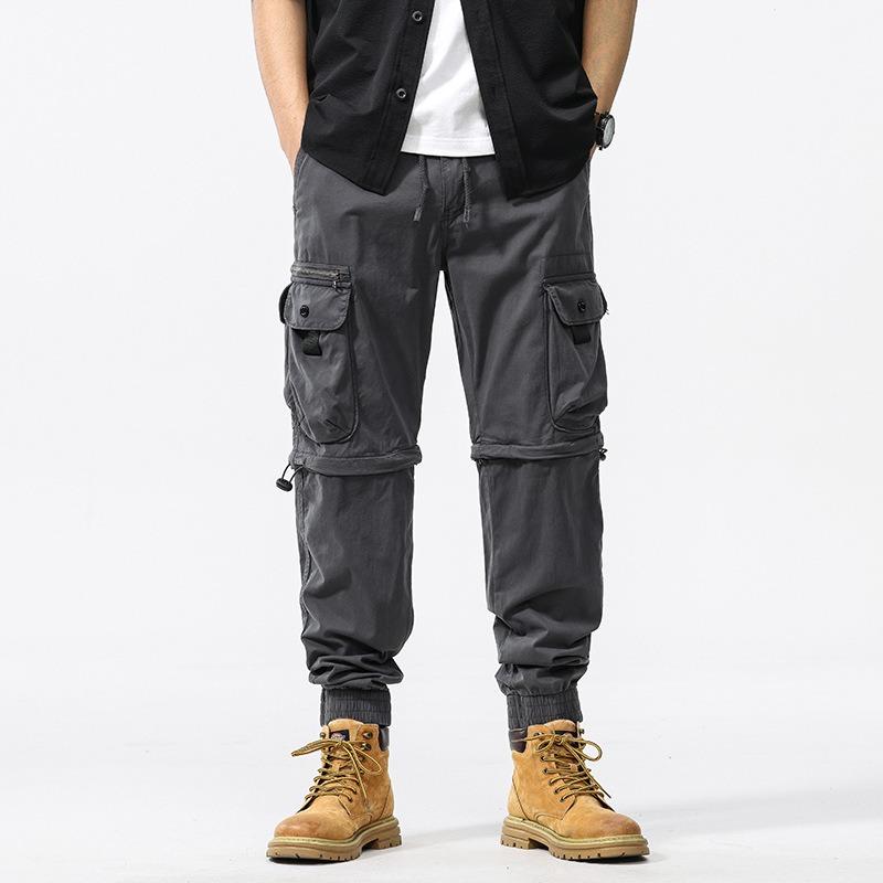 Summer overalls loose casual trousers tied feet trendy brand men's high-end men's pants