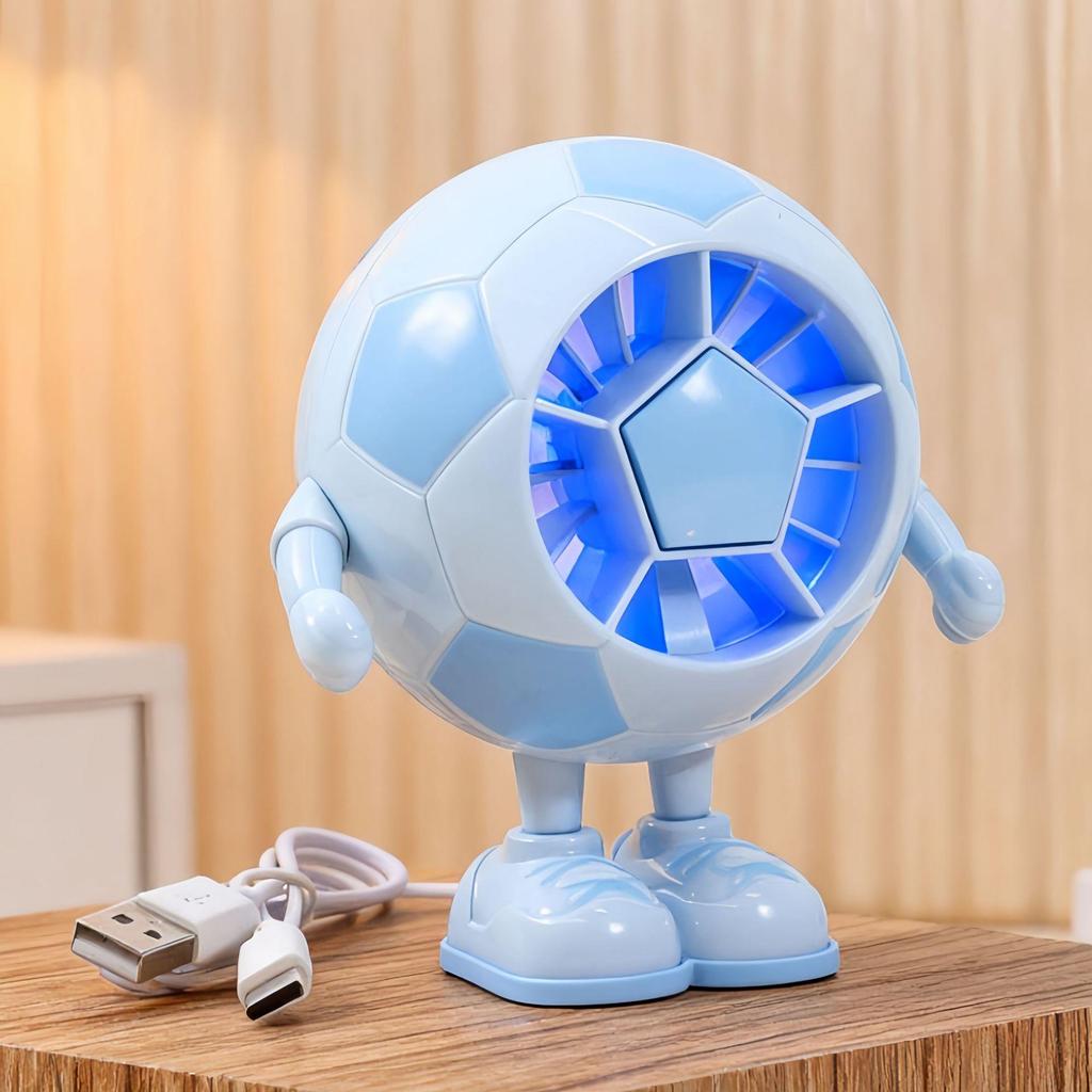 USB Şarj Edilebilir Yavru Köpek Temalı Fan, 3 Kademeli Ayarlanabilir, Masaüstü ve Yatak Başucu Kullanımı İçin İdeal