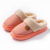 Down cloth plush soft shoes autumn and winter indoor home warmth thickened bottom couple cotton slippers