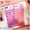 Sanrio Hello Kitty Cartoon 3D Square Stickers Anime Phone Laptop Luggage Decoration Creative DIY Rhinestone Decal Kids Toys Gift