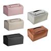 PU Leather Tissue Box Rectangular Paper Towel Container Elegant Tissues Storage Box Refillable Napkin Dispenser Rack