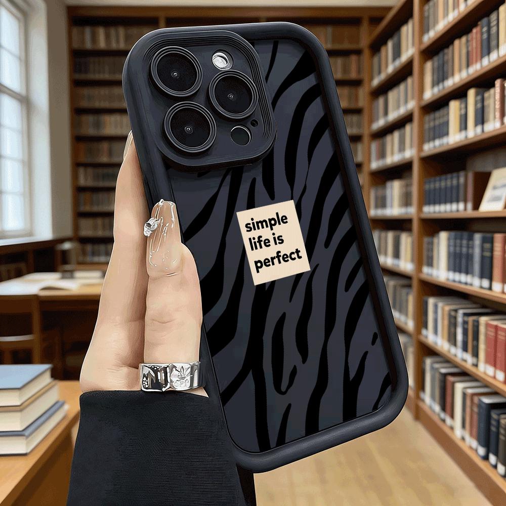 Zebra Stripe Pattern Phone Case for iPhone 17 16 15 14 13 12 11 Pro Max Plus Anti Scratch, Gel Flexible Protective