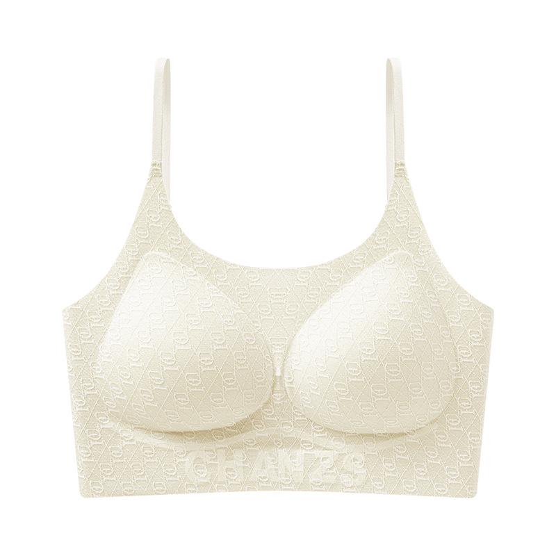 

Women s Seamless Jacquard Strapless Vest: Comfortable Gathered Anti-Sag Design with Thin Straps and Invisible Beautiful Back Bra. M (85-105 lbs)