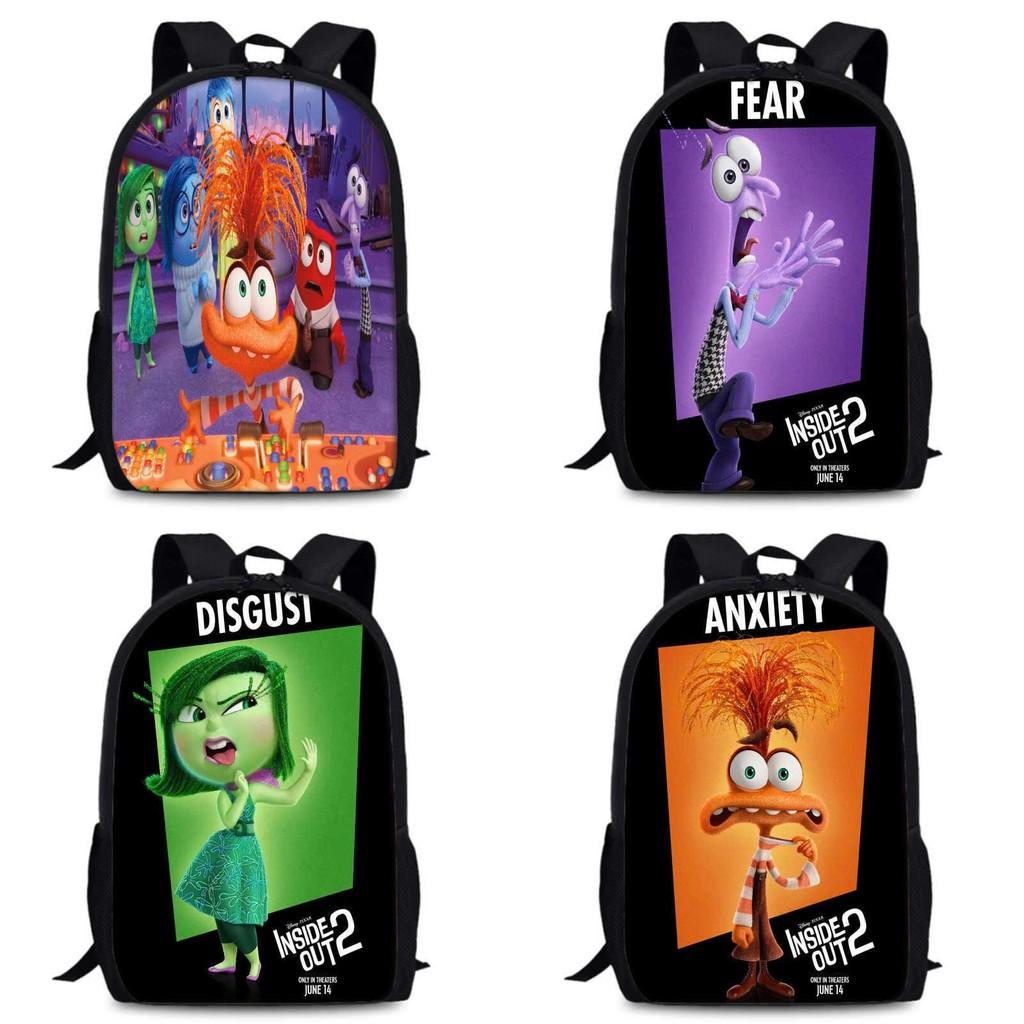 Spacious 15-inch Inside Out 2 Backpack Durable Oxford Cloth School Book Bag