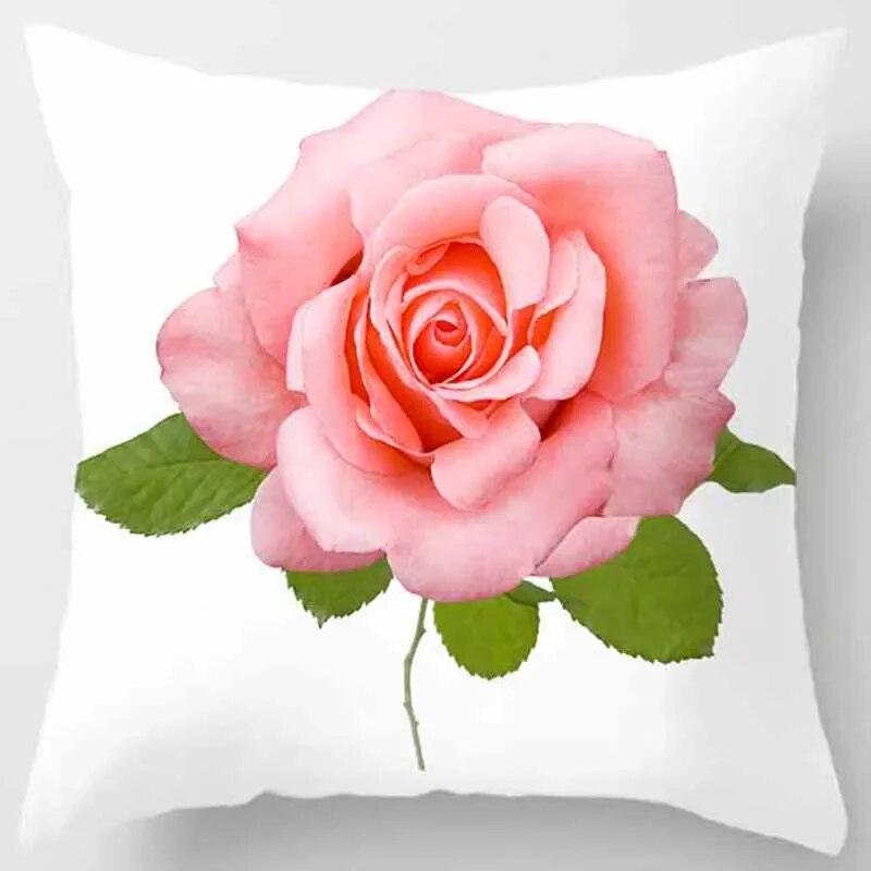 

45x45 см наволочка серии Rose желто-розовые цветы диван офисное сиденье наволочка эстетическое украшение для дома 45x45cm