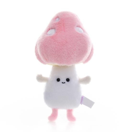 Mushroom Plush Toy Cartoon Stuffed Animal Soft Huggable Pillow Adorable Smiling Cushion for Kids & Collectors