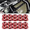20Pcs/Set Bumper Fender Washers Engine Bay Dress Up Bolts Fasteners M6 Red