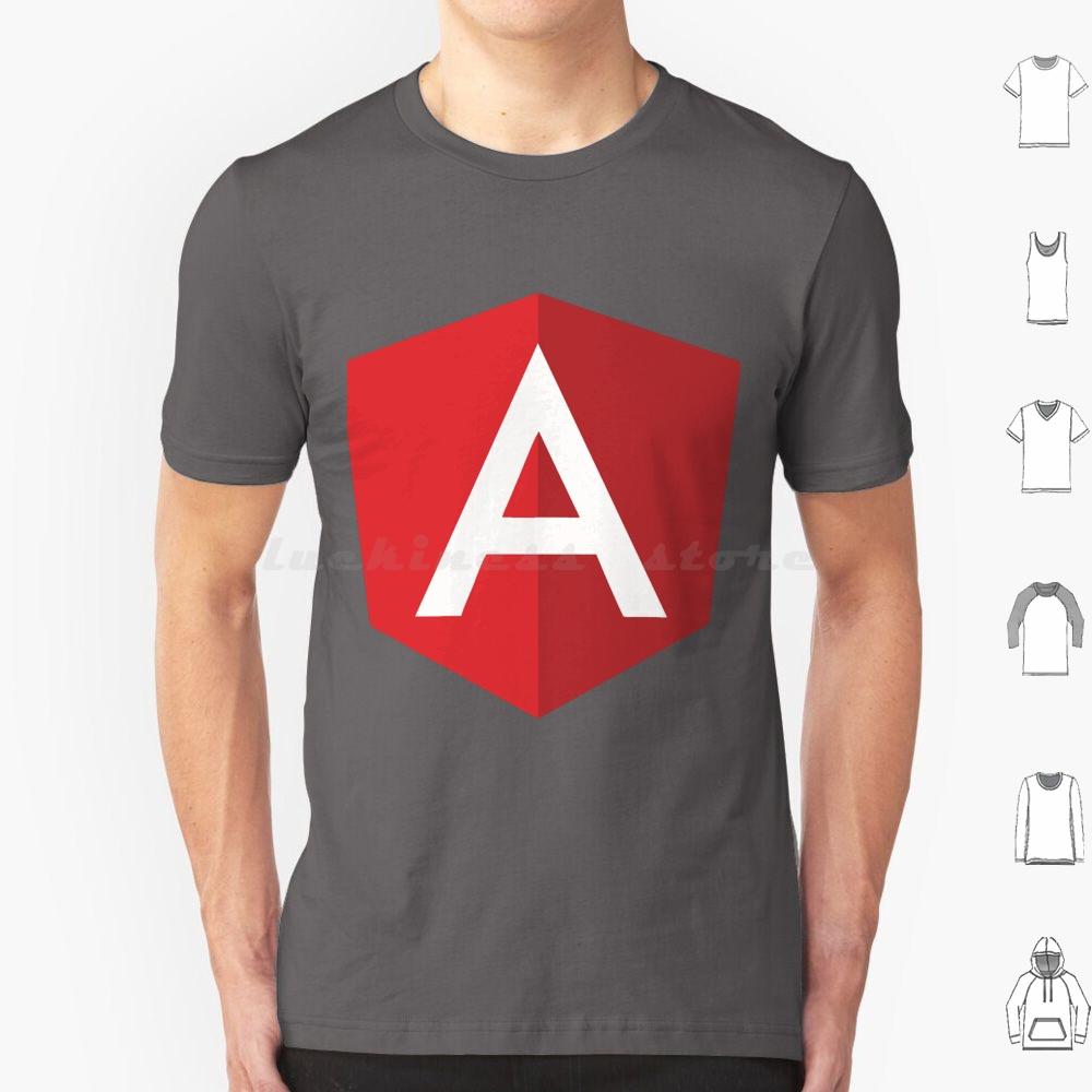 Angular Logo T Shirt Cotton Men Women DIY Print Angular Javascript Angularjs Js Programming Logo Angular Js Development Web