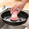 2024  Kitchen Wash Pot Dish Brush Washing Utensils With Washing Up Liquid Soap Dispenser Household Cleaning Accessories