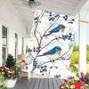 Double-Sided Bluebird Berry Garden Flag , Polyester, Outdoor Lawn Decoration, No Electricity Needed - 1PC