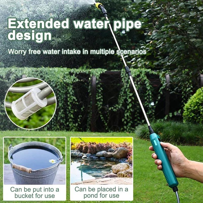 2400mAh Electric Garden Sprayer - High Pressure Portable with 3 Adjustable Nozzles for Lawn, Garden, Plant Watering