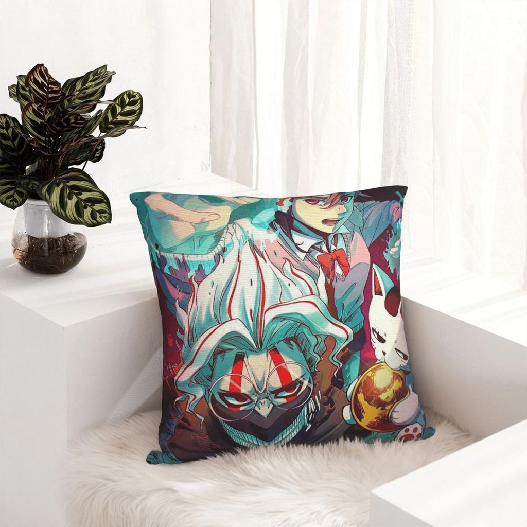 Anime Dandadans Fyrkantigt örngott Kuddfodral Örngott Prydnadskuddfodral för Hemma Soffa Vardagsrum