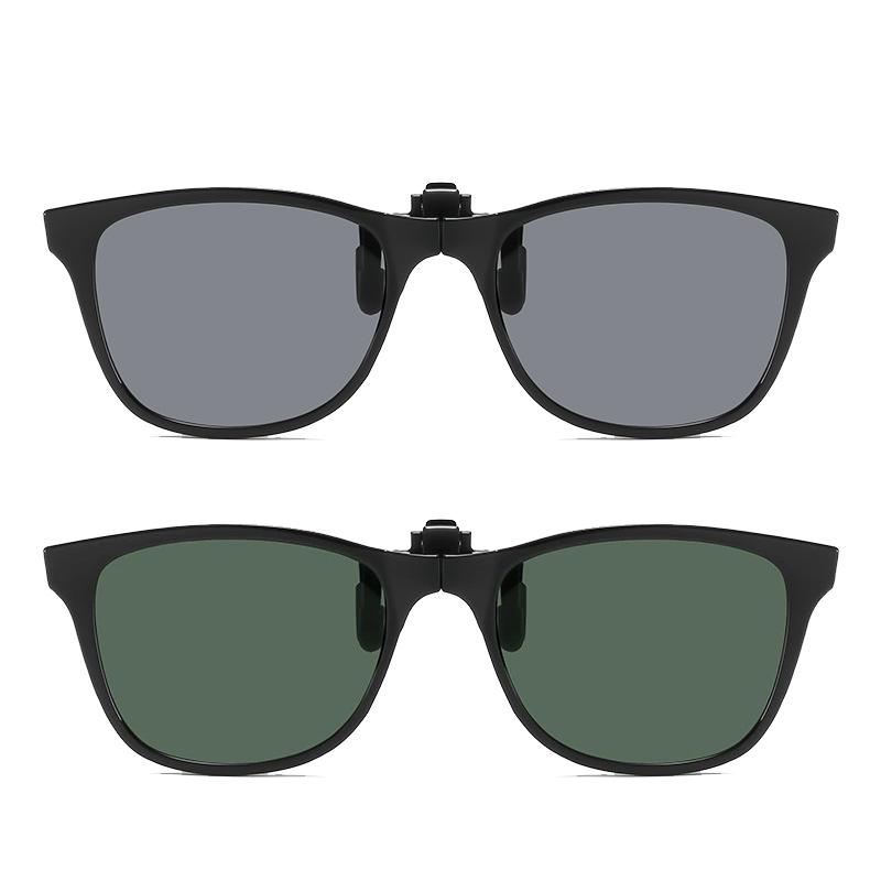 2/6pcs Clip On Sunglasses Men Women Car Driver Goggles UV400 Sun Glasses Anti Glare Vintage Square Glasses Oculos