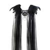 Gothic Halloween Cloak Crystal Tulle Cape Creative Witch Shawl  Kids