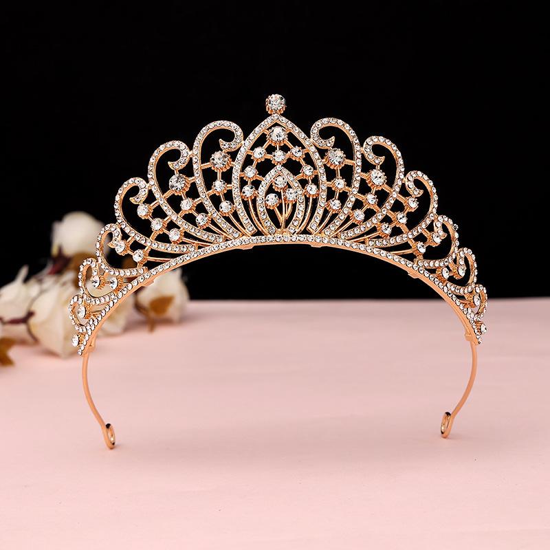 Children's Crown Hair Accessories  Cute Princesses Girls  Water Diamond King Crown Hair Bands Birthday Gifts for Girls Baby Headbands and Headwear