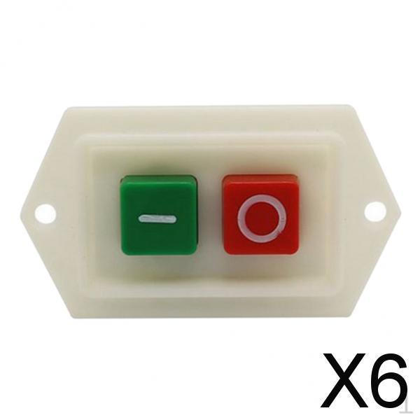 

6x1pc Drill Press Switch Selflocking Push Button LC310 AC 220/380V Red/Green