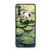 Cute Panda Climbing Bamboo Phone Case For Oppo Reno8 Reno7 Reno6 Pro A54 5G Find X6 X5 A53 A52 A9 A15 A95 A17 A16 A57 A31 Cover