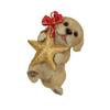 Ubia Labrador Retriever Holding a Star X X Animal Garden Christmas Tree H23100 Ornament, 5.4 4.5 7.5 Cm, Figurine, Decor, Dog, Ornament, Santa,