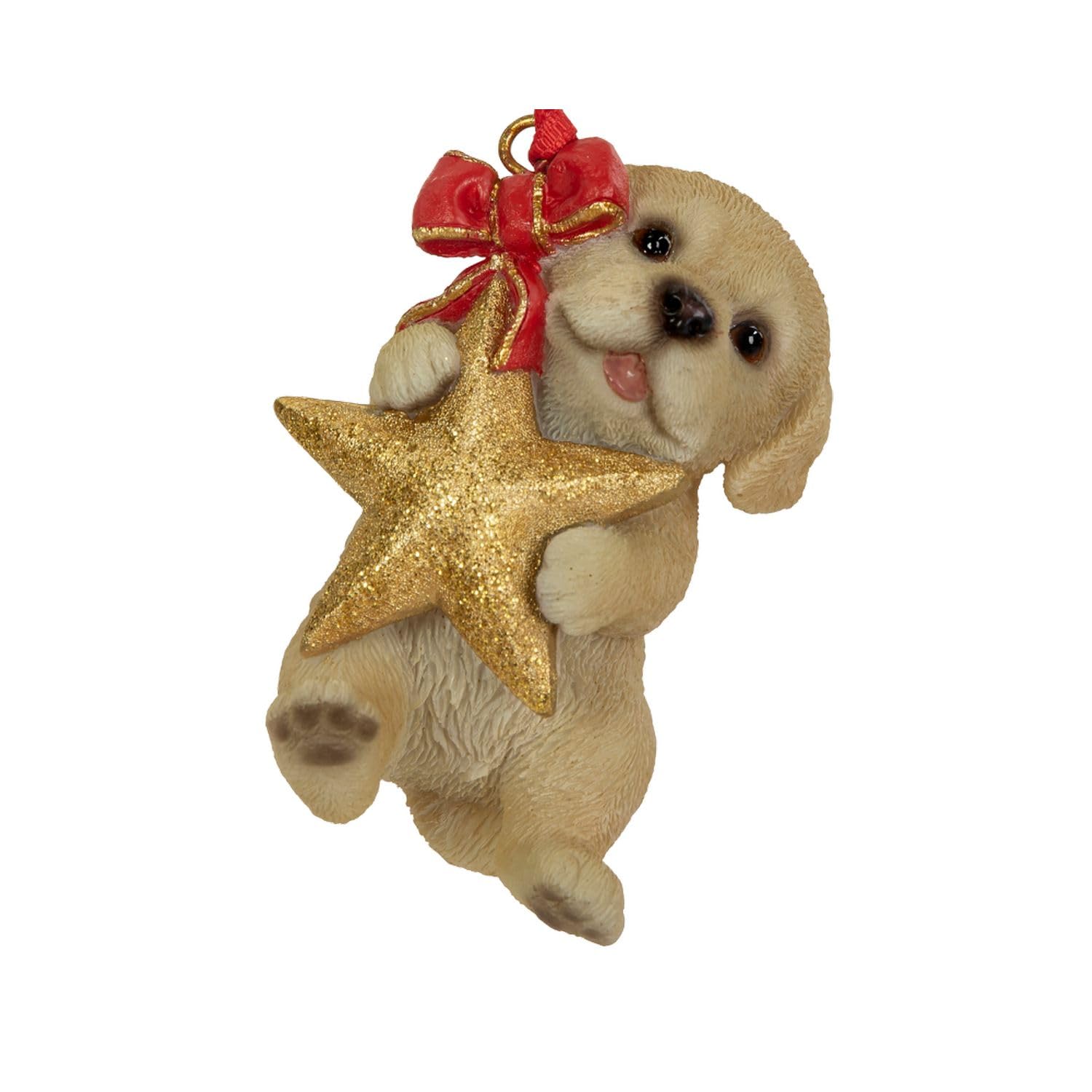 

Убия Лабрадор-ретривер Держит Звезду x x Животный Сад Рождественская Елка H23100 Украшение, 5.4 4.5 7.5 см, Фигурка, Декор, Собака, Украшение, Санта, бежевый