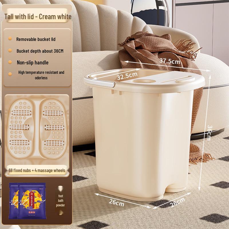 High Calf Foot Bath Basin: Deep, Thick Plastic Insulated Bucket