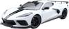 Maisto 2020 Corvette Stingray Coupe C8 White 1/18 Scale Special Edition Model with Display Base, Opening Doors, and Working Suspension