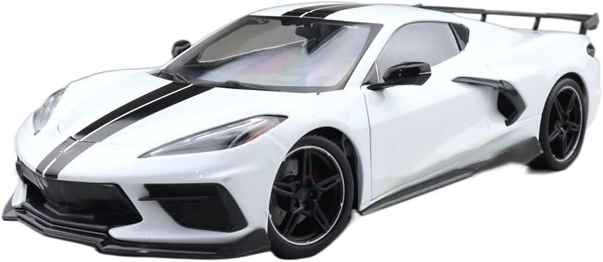 

Maisto 2020 Corvette Stingray Coupe C8 White 1/18 Scale Special Edition Model with Display Base, Opening Doors, and Working Suspension