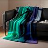Yoga Pose with Teal Lights for all seasons blanket lunch break throw gift