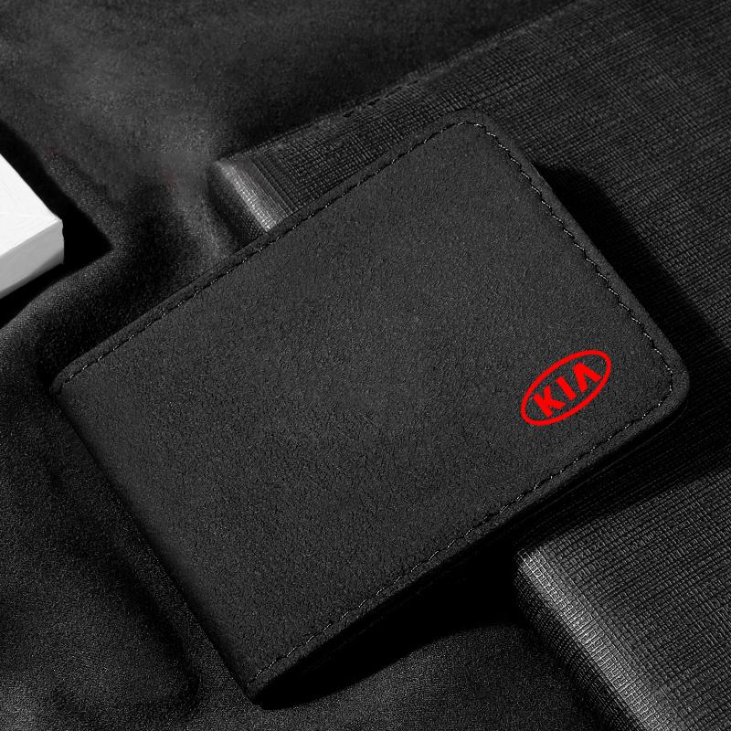 1pcs PU Leather Credit Card Case Car Driving Documents Protective Case For Kia Rio Ceed Sportage Cerato Soul Sorento K2 K5 Flip Car Accessories