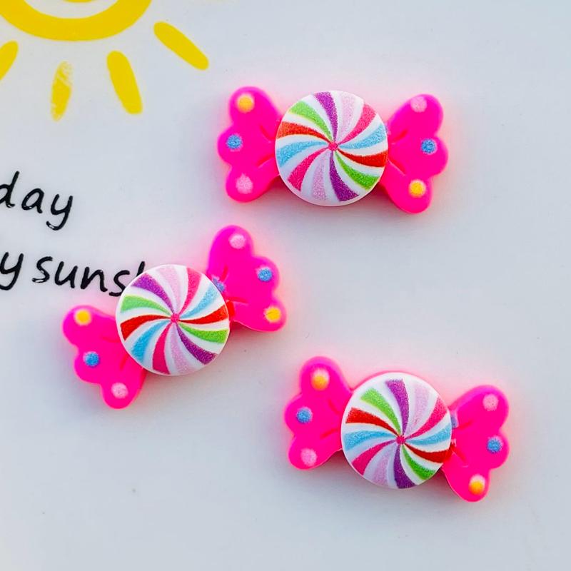 20 Pcs New Cute Kawaii Cartoon Candy Lollipop Resin Cabochon Scrapbooking Diy Jewelry Earwear Craft Decoration Accessories A100