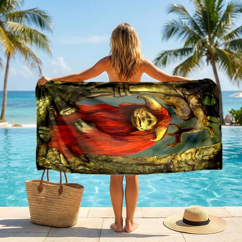 Labyrinth Fashion Beach Towel: Ideal for Summer Adventures Soft, absorbent and quick drying suitable for swimming and bathing