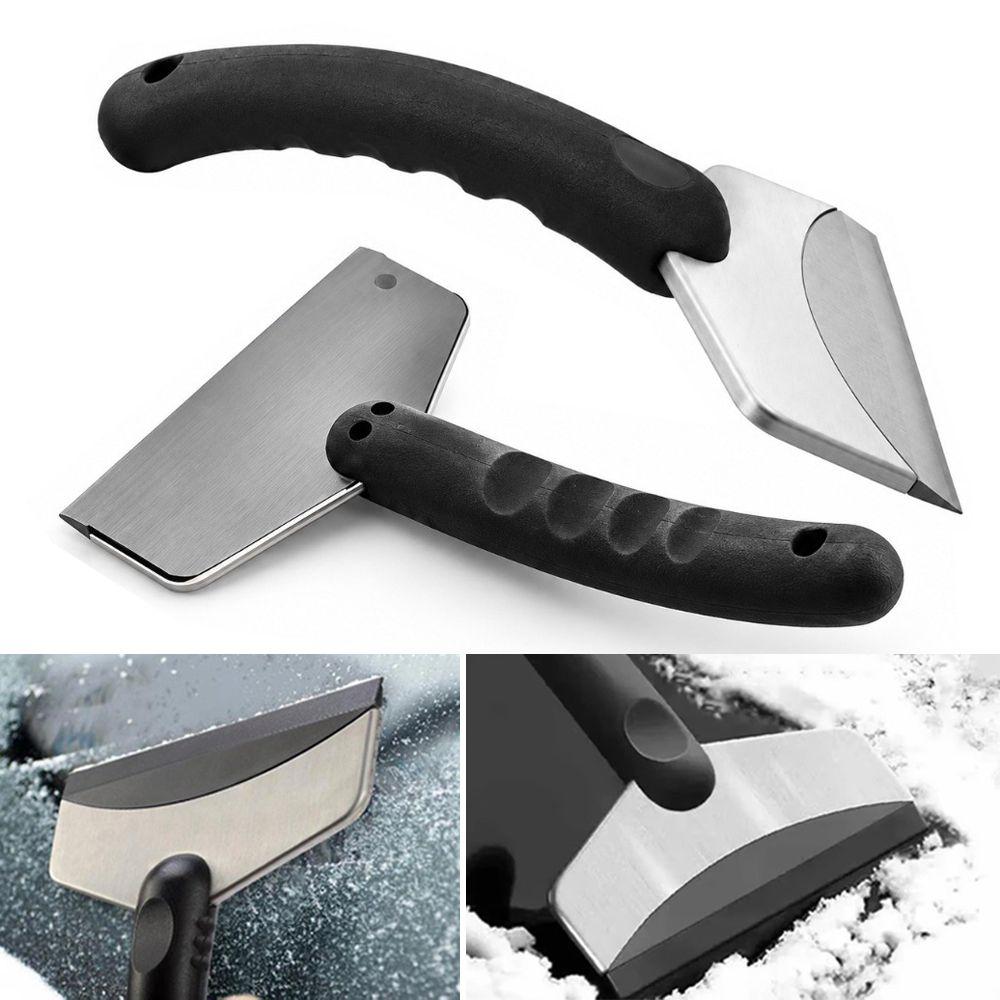 2pcs Scraping Edge Car Snow Remover Shovel Silicone Snow Cleaning Tool Handheld Ice Scraper Window