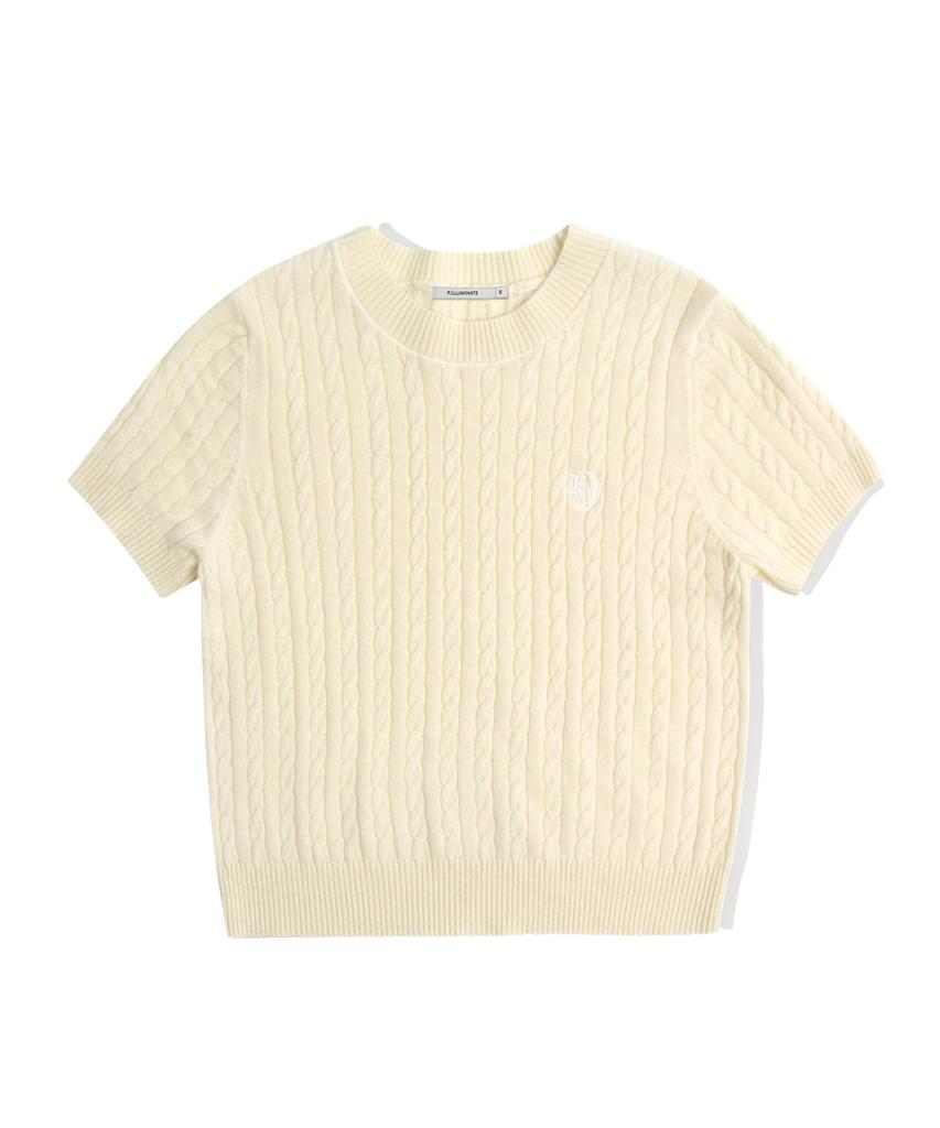 FILLUMINATE (W) Cable Round Knit - Ivory