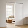 Sliding Door Hardware Kit Smooth Quiet 304 Stainless Steel for 180cm Track Sliver Tone