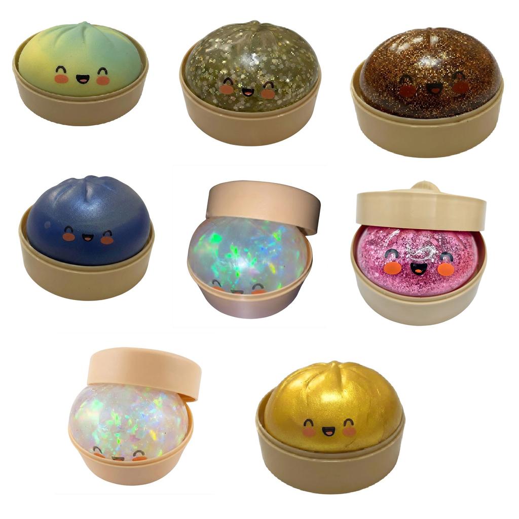 Simulated Roast Pork Bun Toy; Cute Food; Decompression; Bun; Enjoy; Stress Relief Device.Prank Stress Relief Bun Toy Realistic Steamer Toy
